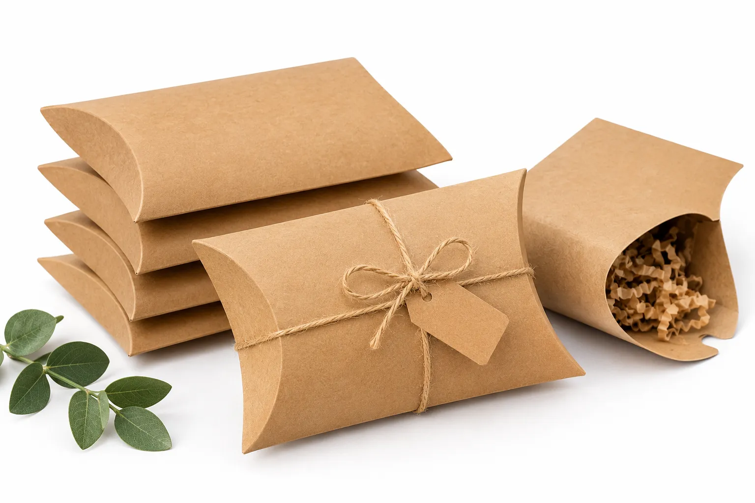 Premium Kraft Pillow Boxes: Eco-Friendly Custom Packaging
